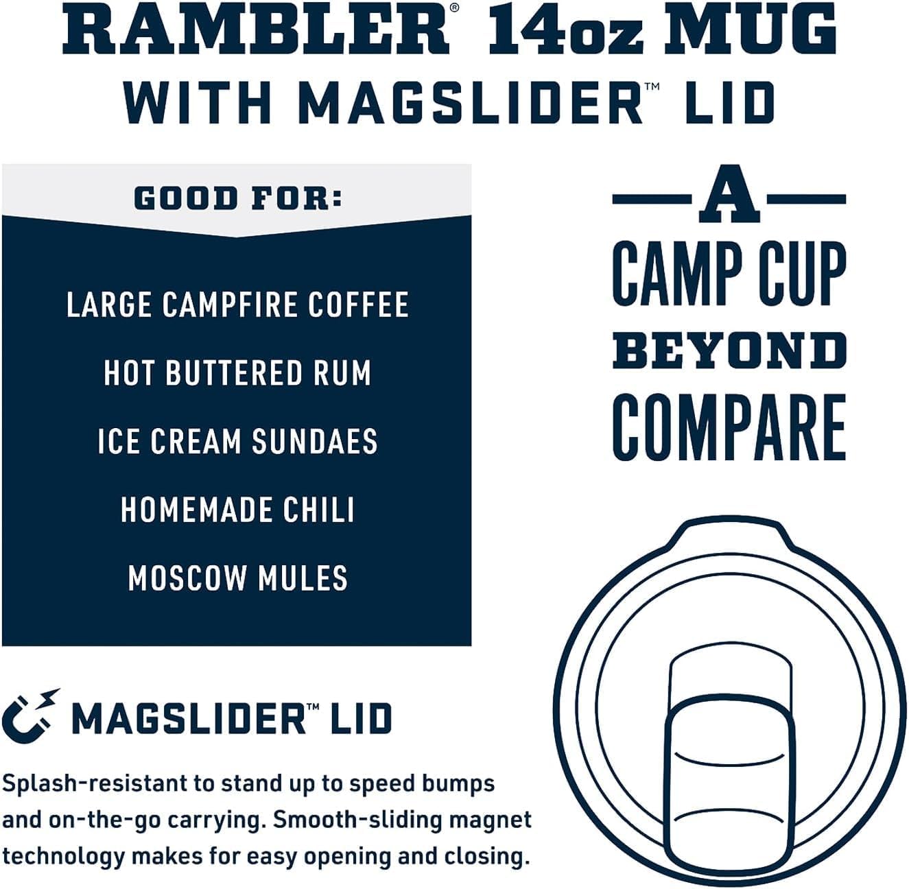 YETI Rambler Mug, Vacuum Insulated Stainless Steel Stackable Mug with Magslider Lid, Seafoam, 14 oz (414 ml) - Image 3