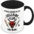 MUGGZ Personalised Strange Thing Mug – Hellfire Club Logo and Actual Font – Black Handle/Inner – Custom Fan Gift Cup