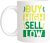 Coffee Mug Buy High Sell Low Funny Buy Low Sell High Day Trader for Forex Stock Trader, Trading for Work Mug Safe Personalised Mug Funny Ceramic Cup for Birthday Work Office 330ML