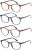 kerecsen 4 Pack Retro Round Reading Glasses Men Women Spring Hinges Lightweight Quality Readers
