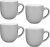 Tok Mark Traders Everyday Glossy Set of 4 Tea Coffee Mugs Cups Kitchenware Quality Stoneware Hot Drink Mug Set – Grey