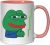 Funny Stock Trader Pepe The Frog Meme Art Ceramic Tea Coffee Mug Pink