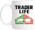 Coffee Mug Trader Life Funny Buy Low Sell High Day Trader for Forex Stock Market Trader, Trading Tea Cup Novely Ceramic Cup Safe Personalised Mug for Office Men Women Work 330ML