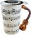 EYMPEU Music Coffee Mug with Lid and Violin Handle,450ML Funny Mug for Coffee,Tea,Water,Gift for Music Lover/Teacher/Friend
