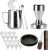 Coffee Tamper 51mm Set 22PCS: Coffee Machine Accessories for Espresso Include 51mm Tamper and Mat, Stainless Steel Milk Frother Jug, WDT Tool, Espresso Spoon, Latte Art Pen and 16 Cappuccino Stencils