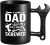 LOZACHE Dad Birthday Gifts from Daughter and Son, Funny Ceramic Coffee Mug with Wrench Spanner Handle, Fathers Day Christmas Day Gift Ideas for Dad Men Stepfather