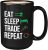 Stock Trader Coffee Mug – Eat Sleep Trade Repeat – Stock Market Traders Brokers Financial Adviser Trading Investor 15oz Black