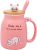 Not a Day Over Fabulous Cat Mug – Pink Ceramic Coffee Cup With Kawaii Kitty Wooden Lid and Stainless Steel Spoon, Tea Cup Birthday Christmas Gifts for Women and Cat Lovers