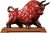 Wall Street Ceramic Bull Figurine – Wall Street Bull Statue – for Home Décor Stock Market (B)