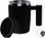 Self Stirring Mug, Rechargeable Stainless Steel Electric High Speed Mixing Cup With 2 Stir Bar, 14oz Waterproof With Magnetic Charge For Milk/Coffee/Coco Perfect For Home, Ideal Gift Choice (black)