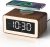5 in 1 Alarm Clocks Bedside with Wireless Charger, White Noise Machine, Colourful Night Light, Bluetooth Speaker, Digital Clock, Dimmable LED Display, Birthday Gifts for Men Women Gifts for Dad Mum