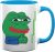 Funny Stock Trader Pepe The Frog Meme Art Ceramic Tea Coffee Mug Light Blue
