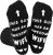 Funny Socks Husband Gifts, Novelty Gifts for Men Black Fashion Sock for Husband, Cotton Socks with Paper Gift Bag Men Birthday Gift