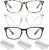 6PCS Blue Light Glasses Set, Fake Glasses, Blue Light Glasses Womens And Mens, With Cleaning Cloths, Fashionable Accessories For Computer Games, Office Work, Screen Use And Daily Outfits