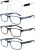 Blue Light Blocking Reading Glasses 4 Pack Computer Readers for Women Men,Anti Glare UV Ray Filter Eyeglasses (4-pack mix, 1.50, diopters)