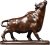 Bull Statue Stock Market Decor – Wood Wall Street Bull Desk Statue – for Stock Market Traders Investors Gift (yellow)