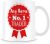Number 1 Trader ‘Rosette Award’ Personalised Mug/Cup Customise with Name – Red