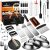 38PCS Griddle Accessories Kit, Professional BBQ Tools Set for Ourdoor Cooking, Stainless Steel Griddle Spatula Set with Tongs, Smash Burger Press, Carry Bag, Perfect Grilling Gifts for Men Dad