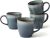 400 ml Coffee Mugs Set of 4, Ceramic Coffee Mugs with Handle – Reactive Glaze Stoneware Coffee Mug Set for Tea, Latte, Cappuccino, Cocoa, Hot Chocolate – Microwave & Dishwasher Safe – Blue