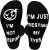 Funny Socks Novelty Socks Gift for Men, I’M NOT SLEEPING I’M JUST RESTING MY EYES Sock, Unisex Cotton Calf with Grippers Non-Slip, Christmas Birthday Gifts, Without Gift Box