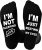 Funny Socks for Men, Black Cotton Calf Socks – Valentine Christmas Birthday Fathers Gifts, Novelty Gifts Ideas for Dad Grandad Husband, Size 6-11