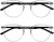 OPULIZE MET Blue Light Blocking Reading Glasses for Women Men, Slim Round Frame with Scratch Resistant and Spring Hinges, Computer Glasses with Anti-Reflective, Clear +1.5 (Pack of 2)