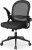 naspaluro Home Office Chair Ergonomic Desk Chair Swivel Computer Chair Mid-Back Mesh Chair with Flip-up Armrests and Lumbar Support for Home/Office – Black