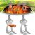 2PCS Fun Stainless Steel Barbecue Sausage Rack, Funny BBQ Fork for Camping, Outdoor Picnic, Garden, Kitchen, Grilling Gifts for Men