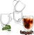 4 Pack Double Walled Glass Coffee Cups, Clear Coffee Mugs, Cappuccino Macchiato Glasses Cups, 350ML Insulated Latte Glasses Mugs with Handles, for Milk, Tea Bag, Juice, Ice Cream，Espresso