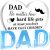 Dad Gifts for Christmas – Acrylic Heart With Base Ornaments, Gifts for Dads Birthday, Fathers Day Desktop Decoration with Warm Words from Daughter and Son, Bearded Dad Style