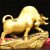 Home Decor Feng Shui Scuplture Office Brass Wall Street Bull Statues for Stock Market Bulls