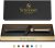Scriveiner Black Lacquer Rollerball Pen – Multi Award Winning Luxury Rollerball Real Gold Plating, Schmidt Refill, Quality Executive Writing Pen for the Office, Journaling or Gift Set for Men & Women