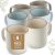 vancasso Reno Stoneware Mug Set of 6, 480ml Durable Coffee Cup and Mug for Kitchen, Home & Office, Microwave & Dishwasher Safe, Mixed Colors