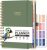 RETTACY Undated Planner – Diary Planner Notebook, Weekly and Monthly Journals for Women,53 Weeks & Daily Planning with 24 Self-Adhesive Tabs, Hardcover,100GSM Paper, 14.5x21cm – Light Green