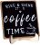 Funny Coffee Sign Wooden Desk Decorations Rise & Shine It’s Coffee TimeBar Tabletop Shelf Plaque Accessories with Iron Stand for Women Men Home Farmhouse Kitchen Office
