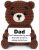 Dad Gifts, Dad Birthday Gifts from Daughter Son, Handmade Crochet Teddy Bear Decor, Emotional Support Crochet Present for Daddy Father Papa on Birthday Christmas Fathers Day