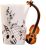 8.5oz Creative Music Mug Violin Style Guitar Ceramic Mug Coffee Tea Milk Stave Cups with Handle Coffee Mugs Novelty Gifts (Violin)