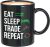 Stock Trader Coffee Mug – Eat Sleep Trade Repeat – Stock Market Traders Brokers Financial Adviser Trading Investor 11oz Black