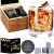 2026 Retirement Gifts for Men,2026 The Legend Has Retired-Whiskey Glass Set in Gift Box,Happy Retirement Presents for Him,Dad,Friends- Happy Retire Anniversary Card&Wood Box& Coaster&Whiskey Stones