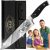 Fathers Day Gift “Best DAD” – Premium Chef Knife Gift – 8in/20cm Stainless Carbon Steel Kitchen Knive w/Pakka Wood Handle – Birthday, Anniversary, Christmas, Housewarming, Holiday Gifts
