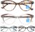 HEEYYOK 4Pack Reading Glasses for Women +1.50 Blue Light Blocking Cat Eye Ladies Readers Glsses Flexible Spring Hinge