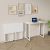 Folding Desk 80cm, Small Table Foldable Computer Desk Easy Assembly Portable Table with Adjustable feet for Small Spaces and Home Office White